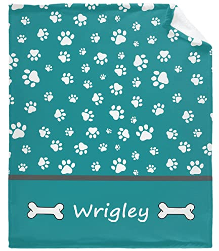 Aotximlat Personalisierte Foto-Überwurfdecke – personalisierte Hundedecke mit Pfotennamen für Kinder/Erwachsene/Familie, Geburtstag, Weihnachten, Souvenir, Geschenk, 127 x 152,4 cm, für Teenager