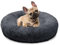 bluzelle Orthopädisches Hundebett für Mittelgroße Hunde, 70cm Donut Kissen Waschbar Memory Foam Rund, Hundekorb Hundekissen Flauschig Plüsch Kunstfell Weich, Farbe:Dunkel-Grau