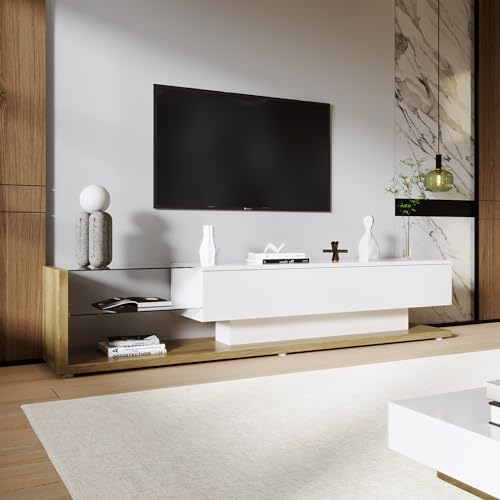 Merax Sideboard Wohnzimmer TV Tisch Wohnzimmertisch TV Lowboard mit LED, WF310715716NAA