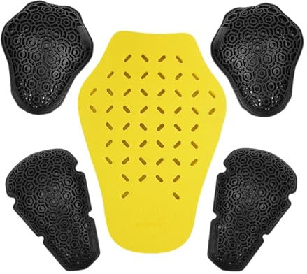 Aymzbd Equipo de protección para motociclismo, equipo de protección para el cuerpo, codo, espalda y hombros, 5 piezas