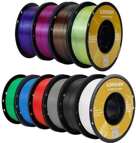 kingroon 3D Printer Filament PLA 3D-Drucker filament(Polymilchsäure, 10 Bände Filament Farben pla)