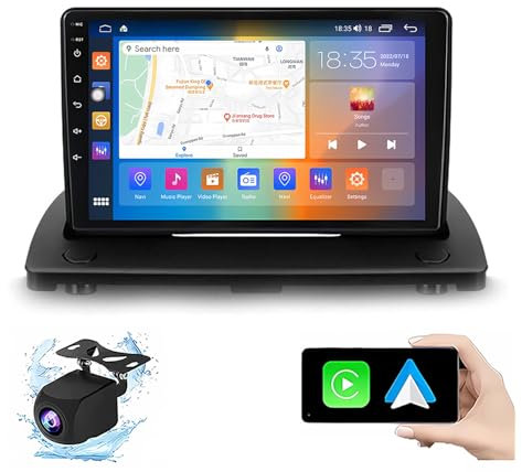 Radio estéreo para automóvil Android 13 de doble DIN con pantalla táctil de 10 pulgadas para Vo-lvo XC90 C 2002-2014 con Carplay, radio estéreo con GPS, cámara de respaldo AHD, controles en el volant