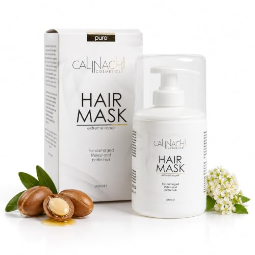 CALINACHI Protein-Haarmaske gegen Haarausfall 300 ml – PROCAPIL Komplex, Koffein & Keratin | mit Argan-, Jojoba-, Avocado- & Kokosöl | stärkt und pflegt | unterstützt Haarfülle & Kopfhautkomfort