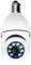 DWO EUROPE Telecamera di sicurezza WiFi Lampadina con slot per scheda SD, 360 gradi, per interni con visione notturna, audio bidirezionale, rilevamento del movimento
