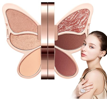 Palette Ombretti 76g Ombretti Lunga Durata Anti-Sudore Opachi e Glitter | Palette Occhi Per Donne e Ragazze Set Trucco Lunga Durata Tutto il Giorno Anti-Sudore Glitter Opaco Uso Quotidiano
