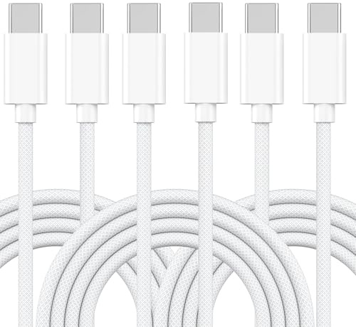 [Apple MFi Certified] USB C to USB C Charging Cable 6ft for iPhone 17 16 15,3Pack 60W Woven Long USBC to Type C Fast Charger Cord for iPhone 17/16 Pro Max/Pro/16 Plus/15 Galaxy