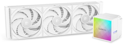 Sudokoo Sudokoo Refrigeración Líquida para CPU NEXAURA 360 WHITE,TDP 300W, Bomba PWM ARGB, 2500-3600RPM,Ventiladores FDB, Compatible con Intel LGA1851/1700/1200/ y AMD AM5/AM4, Blanco