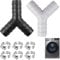 Washing Machine Waste Splitter 2pcs 2 Way y Splitter for Pipes Connection Accessory for Washing Machine and Dishwasher Includes Six Hose Clamps