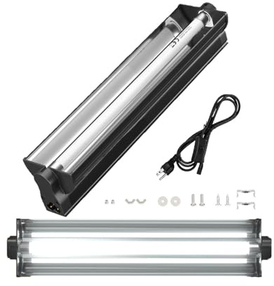 MouMouPurr T5 UVB Reptile Light Fixture, 8W 10.0 UVA UVB Light Bulb 12