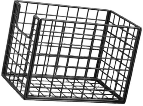 Milageto Yoga Mat Storage Basket Bin Pantry Rack Freestanding Home Storage Rack Laundry Basket for Living Room Bathroom Foam Roller, Black