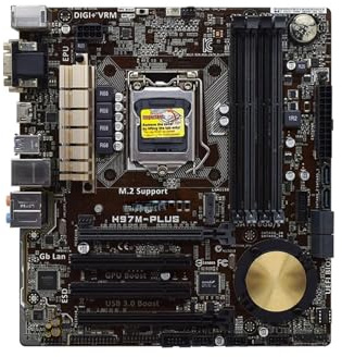 Motherboard Fit For ASUS H97M-PLUS Micro ATX Motherboard With LGA 1150 Socket For Intel 4th Gen Core I3 I5 I7 Processors Supports 4 DDR3 RAM Slots