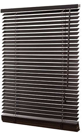Ventanara® Holzjalousie 35mm Schwarzbraun Holz Jalousie Jalousette Echtholz 130 x 250 cm