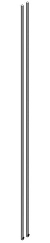 LA CROISEE DS CRE40065 Gardinenstangenset (2 x 1250 mm), Alugrau, RAL9006 B3-DS7231-007