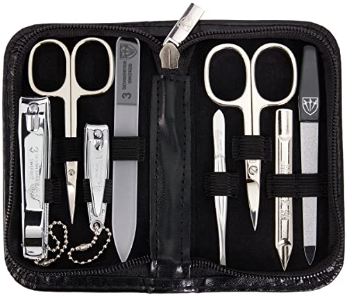 3 Swords Germany - kit manucure pedicure soin des ongle avec lime en verre - qualite marque (078)