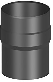 Ofenrohr-Übergangselement Erweiterung von Ø 150 auf Ø 160 mm, schwarz