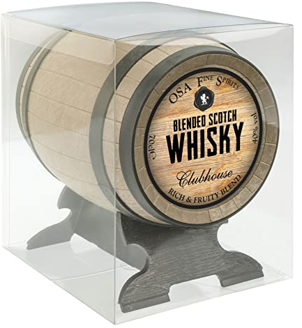 OSA Fine Spirits Clubhouse Blended Scotch Whisky, Barrel Edition | 40% ABV | 70cl | Rich Sweet, Spicy Flavours | Award-Winning Blended Scotch Whisky | Enjoy Neat or in Drinks | Barrel Whisky Gift