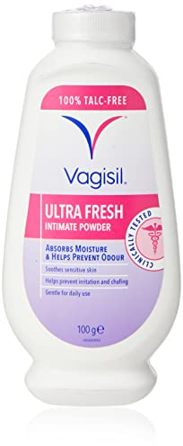 VAGISIL Ultra Fresh Intimate Powder for Daily Feminine Hygiene, Fresh Scent Deodorises & Prevents Odour, Moisture Control Technology, Talc-Free, 100 g