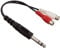premiumstore24 610225 Y Adattatore cavo, Lunghezza 0.2 m, 6.3 mm Jack a 2 RCA F/F