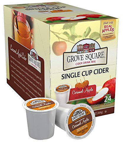 Grove Square Hot Cider Grove Square Caramel Apple Cider, Sugar Free, 24-Count Single Serve Cup For Keurig K-Cup Brewers