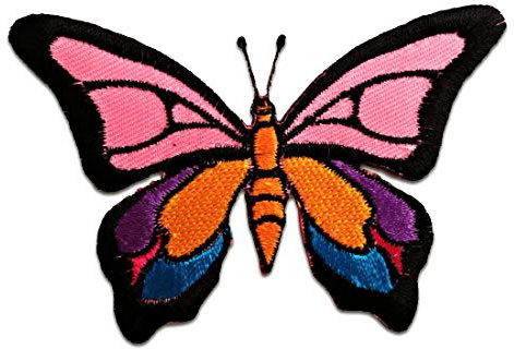 Catch the Patch Schmetterling - (Größe: 8,9 x 6,5 cm) Aufnäher, Bügelbilder, Aufbügler, Applikationen, Patches, Sticker zum Aufbügeln oder Aufnähen – für Kleidung, Taschen, Jacken