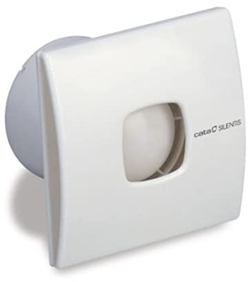 CATA Extractor de Baño Silentis 12 Protector Térmico Potencia 20W 2450 r.p.m Frontal Extraible sin Tornillos Color Blanco, 20 W, 39 Decibeles