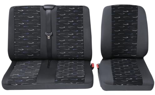 PETEX Auto Transporter Sitzbezüge für Einzel- und Doppelsitz (vorne) 2-teilig - Profi 2 in blau