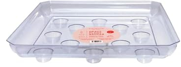 Curtis Wagner Plastics Corp. CWP SQDS-1200 Heavy Gauge Footed Square Carpet Saver Saucer, 12-Inch by 12-Inch, Clear
