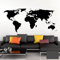 Grandora Wandtattoo Weltkarte Erde Globus Karte I dunkelgrau 120 x 53 cm I Welt Atlas Schlafzimmer Wohnzimmer Wandsticker Wandaufkleber W698