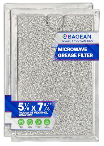 Filtro de microondas de repuesto de 7.6 x 5.1 pulgadas para GE WB06X10309 WB06X10359, filtro de grasa para microondas, también compatible con LG Kenmore y más, filtra el aire del horno de cocina que