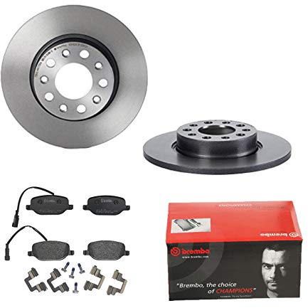 2 Bremsscheiben Voll 278 mm + Bremsbeläge Hinten von Brembo Voll (1420-56298) Bremsensatz Bremsanlage Bremsen-Kit,Bremsenset, Bremsscheiben, Bremsbeläge, Bremsen-Set, Beläge, Bremsbelag,