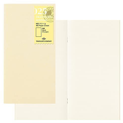 Designphil MD Paper Cream Notizbuch-Refill für Traveler's Notebook Regular Size