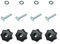 POWERTEC 7-Star T-Track Knob Kit, Black, 1/4-20, Set of 8, Woodworking Jigs & Fixtures, Table Saws, Stop Blocks, Miter Gauge Fences, Featherboards