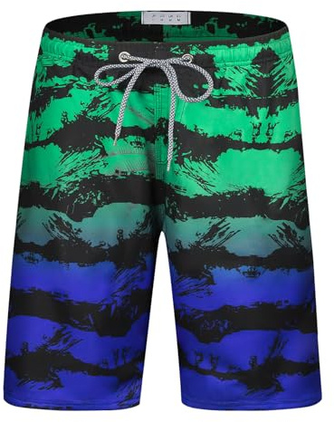 APTRO Maillot Short de Bain Homme Piscine Séchage Rapide Surf l'été Hawaïen Short de Plage Imprimé S1803 Bleu M