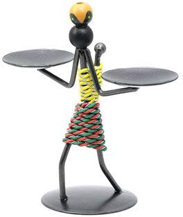 TuToy 4 Types Retro Personality Iron Man Candlestick Desktop Candle Holder - B