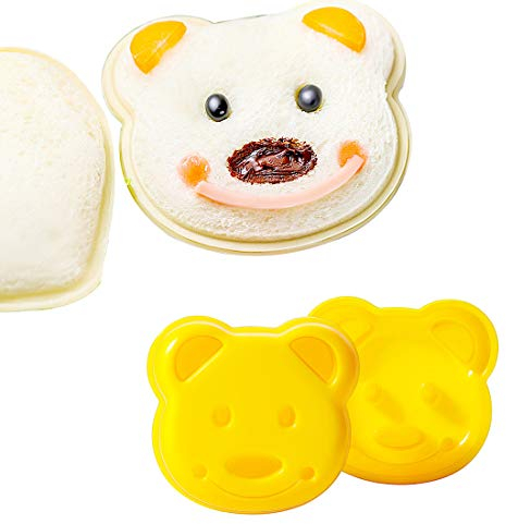 Sandwich Cutters pour Les Enfants Moule Cookie Patisserie Sandwich Toast Moule 2PCS Emporte-pièces de Moule de Forme de Biscuits de Découpeur Décoration de Gâteau Fondant Biscuit Cookie Pâtisserie