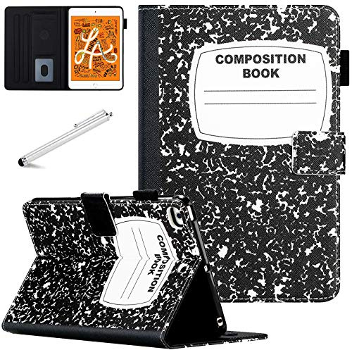 Fancity Case for iPad Mini 5/4/3/2, Protective PU Leather Smart Cover With Auto Wake/Sleep, Stand, Card Slot, Pencil Holder for 7.9 Inch iPad Mini, Notebook