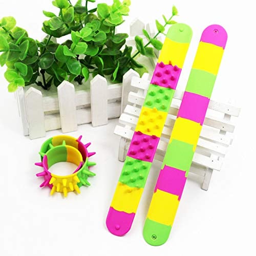 GUMEI Spiky Slap Bracelet Silicone Spike Fidget Bracelets Office School Classroom