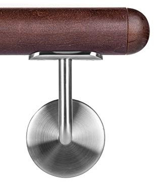 Buche gebeitzt auf Wenge Holzhandlauf Ø 42,4 mm Wandhandlauf 340 cm 4 Halter Holz Halbkugel