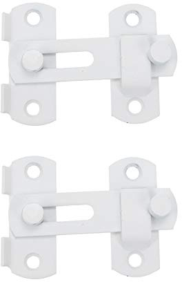 LC LICTOP Riegel aus Edelstahl für Haustiere, klein, weiß, 2 Stück