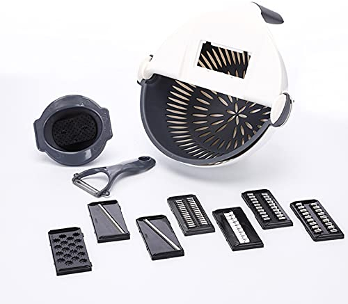 Veggetti Slicer, Cortador De Verduras Multifuncional, Rallador De Cesta De Drenaje De Rotación Automática, Cocina Doméstica Nueve En Uno Perezoso Picadora De Verdura