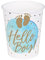 Boland 53247 - Party-Becher Hello Boy, 10 Stück, 210 ml, umweltfreundliches Party-Geschirr, 100 % Papier, Geburtstag, Geburt, Babyparty