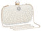 UBORSE Damen Clutch Abendtasche mit Perlen Strass Handtasche mit Kette Brauttasche Elegant Geldbörse Luxus Brautbeutel Portemonnaie Tasche für Hochzeit Abendparty Tanzparty Geburtstag