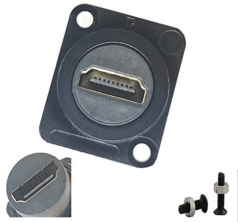 SHANFEILU Connecteur HDMI D à montage sur panneau d'extension Série D Coupleur HDMI femelle vers femelle Adaptateur convertisseur convertisseur 3D et 4K avec vis