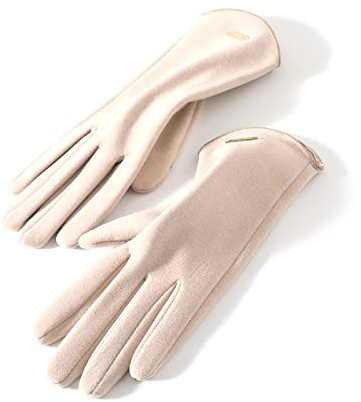 Balakaka 2026 Damen Winter Warme Handschuhe Elegant, Bequeme Dicke Touchscreen Handschuhe, Winddicht Weiche Fahrhandschuhe Fäustlinge Winter Geschenke für Damen, Khaki