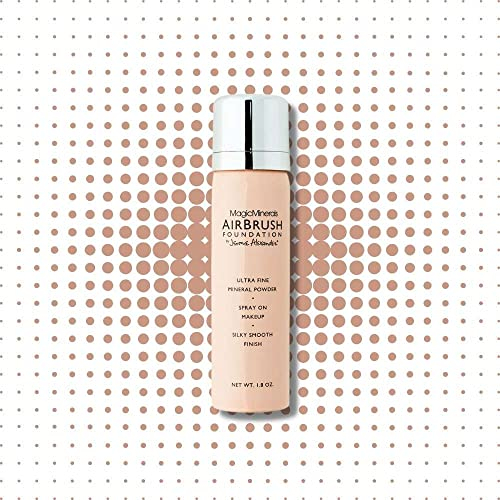 Jerome Alexander Magic Minerals AirBrush Foundation Spray Make up - Integriertes Make-up mit Hautpflege feuchtigkeitsspendend (Warm/Beige, 30 ml)