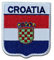 Kroatien Flagge Fahne Land - Aufnäher, Bügelbild, Aufbügler, Applikationen, Patches, Flicken, Zum Aufbügeln, Größe: 6,1 x 6,9 cm