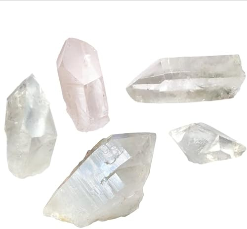 Punta de Cuarzo Blanco en Bruto Cristal Maestro Extra Mineral de Roca Natural Piedra (De 10g a 30g)