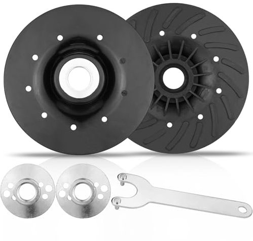 Angle Grinder Backing Pad, 4.5 x 5/8-11 2PCS Angle Grinder Ribbed Backing Pad Resin Fiber Disc for Grinding Polishing Sanding Woodworking, 4-1/2 x 5/8-11