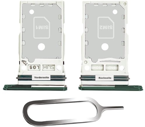 IS-TECK SIM-Kartenhalter Ersatz SIM-Tray Kompatibel mit Samsung Galaxy S22 Ultra 5G Dual inklusive SIM-Nadel SIM-Kartensteckplatz (Grün)