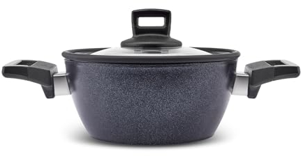 Karaca Biodiamond Powerful Plus Batterie de cuisine 24 cm - Batterie de cuisine haute performance avec revêtement diamant pour une cuisson sans effort, 24 cm de diamètre